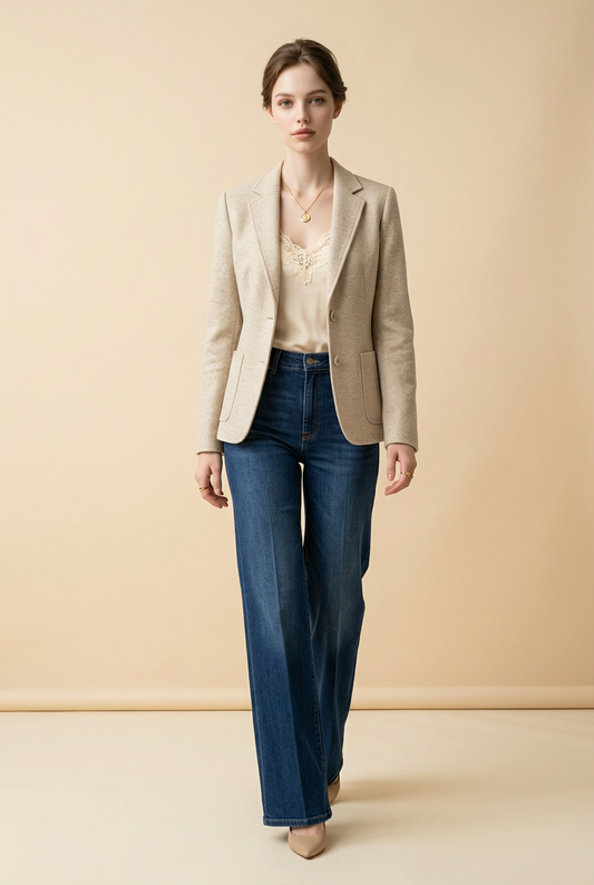 Wool and cashmere blazer