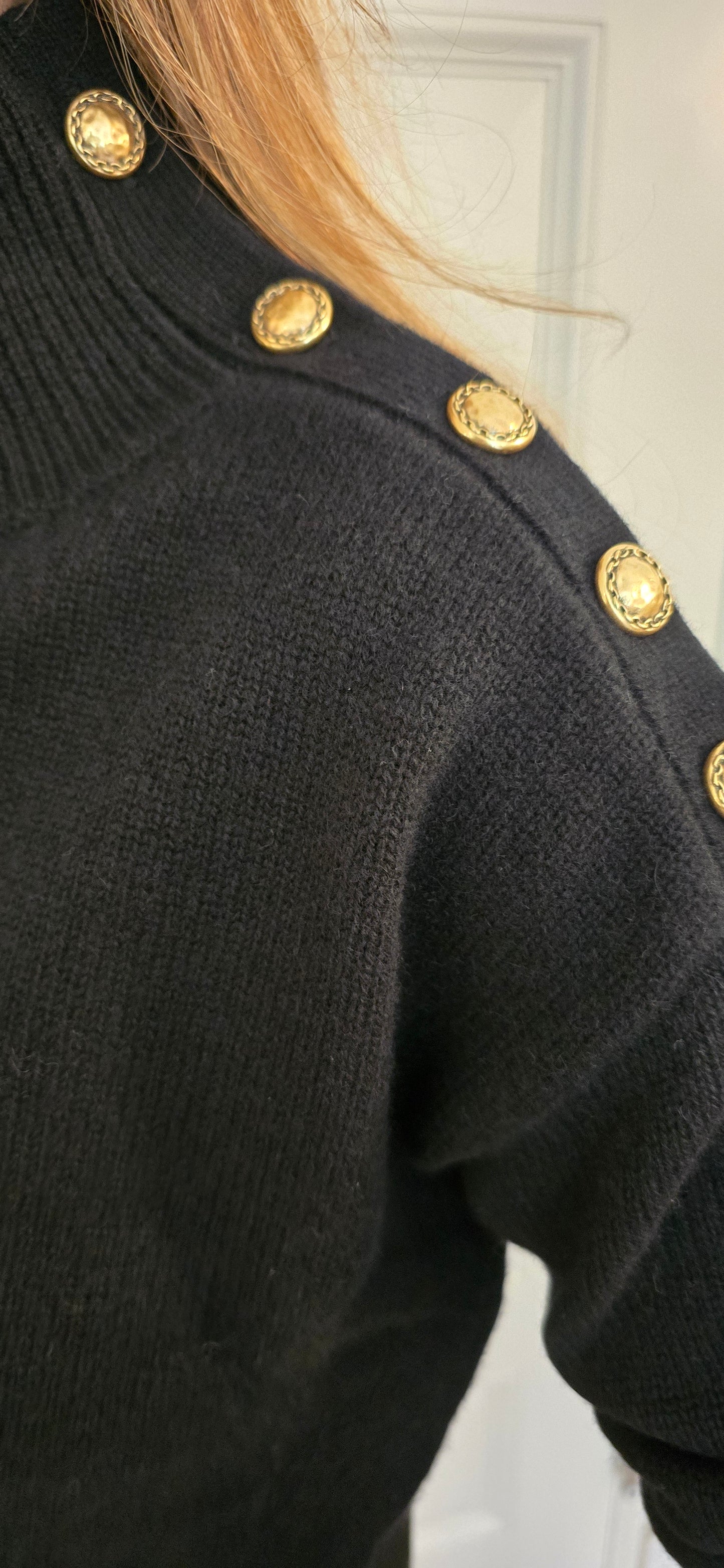 Sweater with button detail