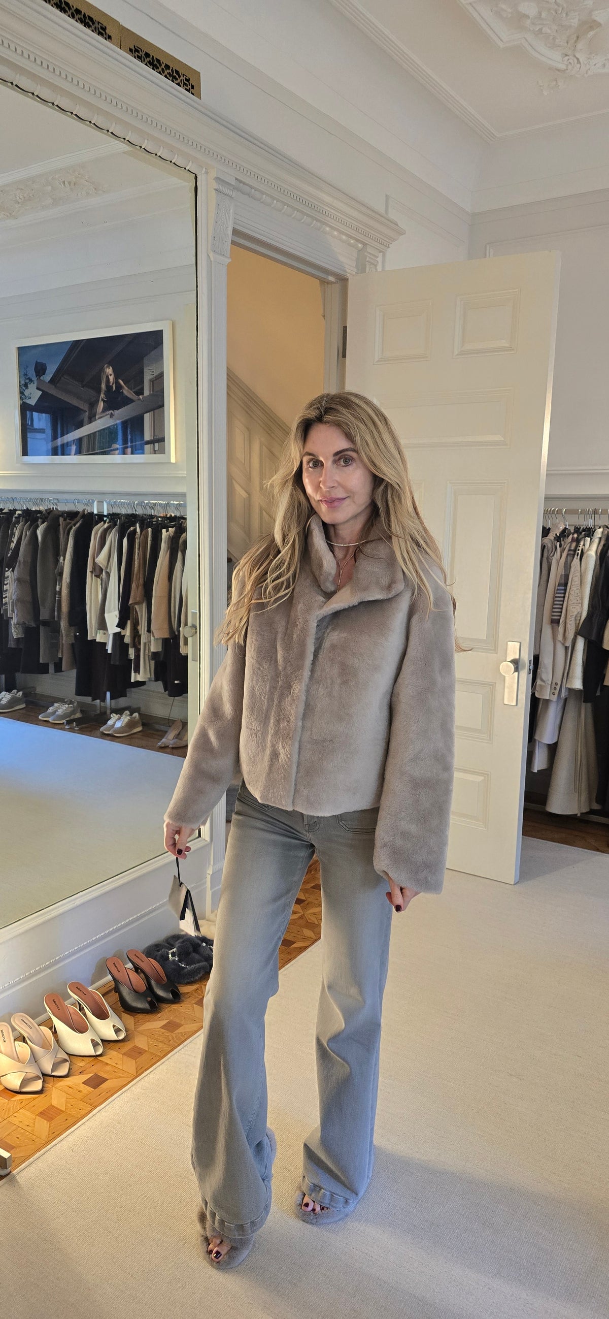 Short reversible shearling Jacket