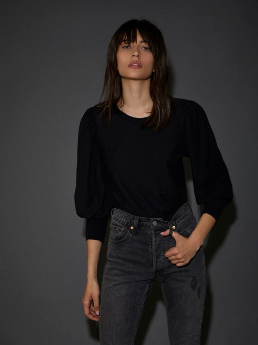 Loren Smocked Peasant Tee