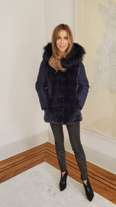 Coat with unzippable sleeves and hood