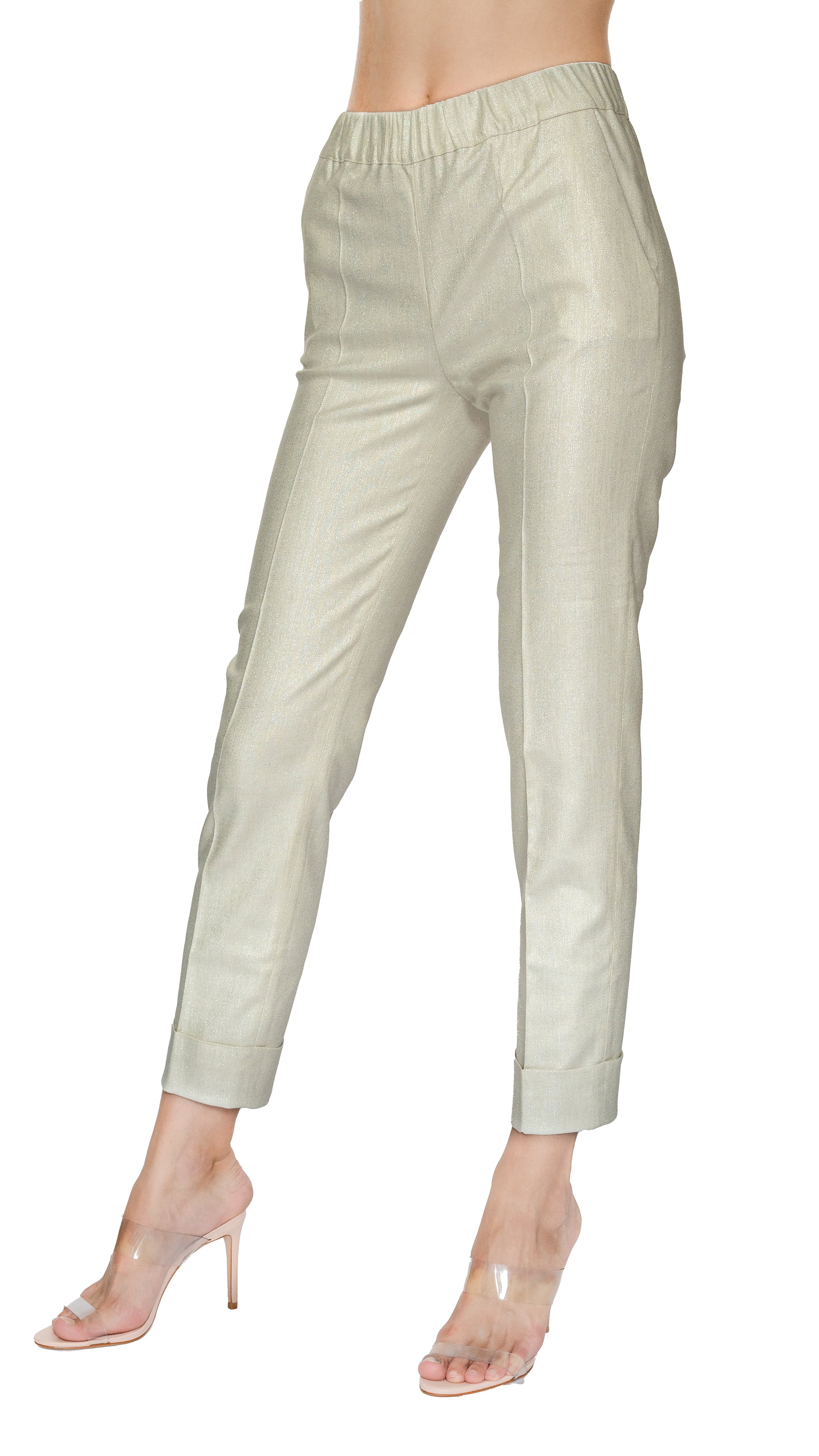 D. Exterior pants in cream color