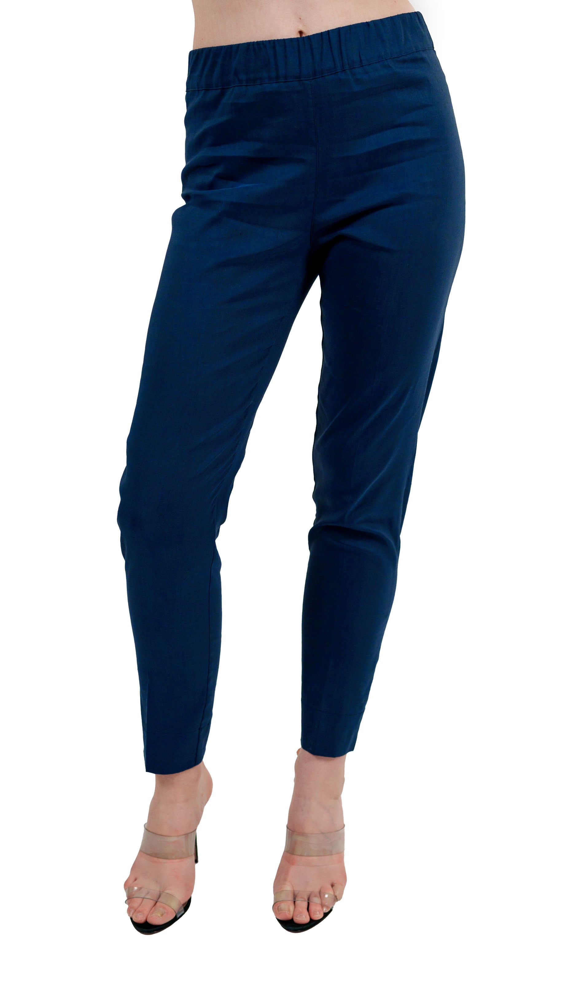 D.Exterior Linen Stretch Pant in Navy