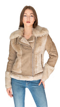 HISO coat with Foldover collar with two buckles Long sleeves, wool out cuff detail Asymmetric dual front zip closure