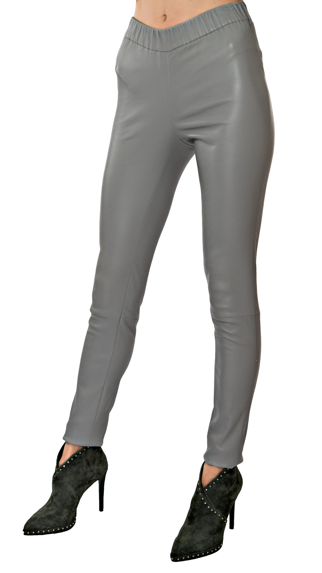 Max and Moi grey real leather legging 