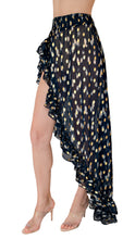 Pop St Barths Fiona Skirt in Navy Leopard Print