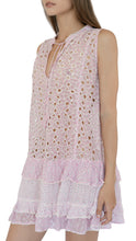 Sunday St Tropez short sleeveless lace dress in pink